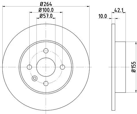 1x  MINTEX Brake Disc