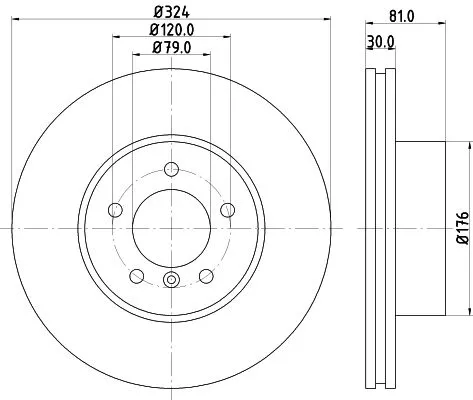 1x MINTEX MDC1795 Brake Disc