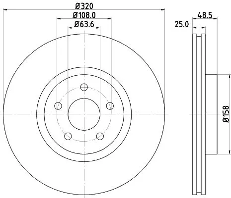 1x  MINTEX Brake Disc