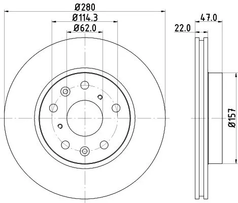 1x  MINTEX Brake Disc