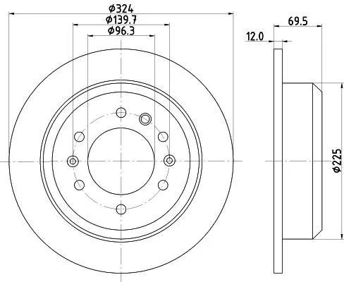 1x MINTEX MDC1823 Brake Disc