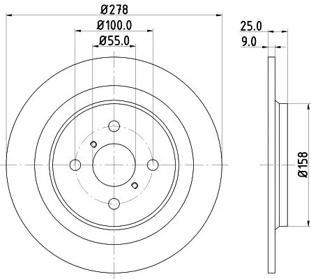 1x  MINTEX Brake Disc