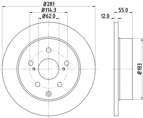 1x  MINTEX Brake Disc