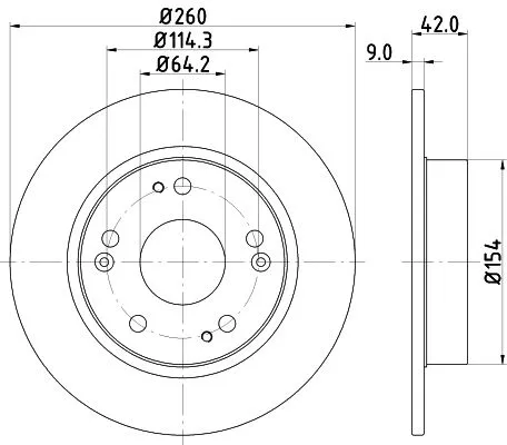1x  MINTEX Brake Disc