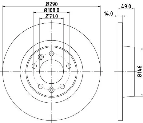 1x  MINTEX Brake Disc