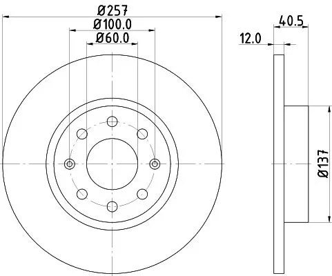 1x  MINTEX Brake Disc