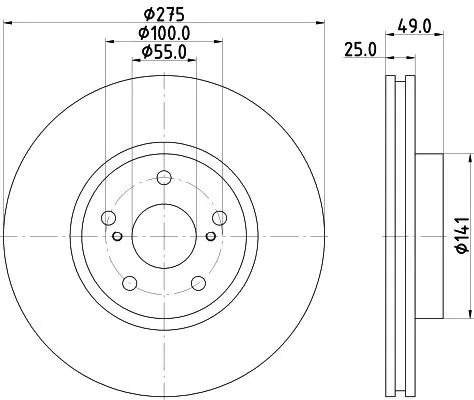 MINTEX MINTEX (MDC1874) 1x  MINTEX Brake Disc 