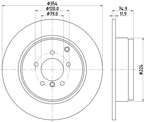 1x  MINTEX Brake Disc