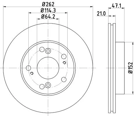 1x  MINTEX Brake Disc