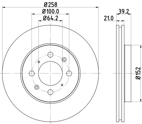 1x  MINTEX Brake Disc