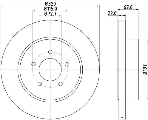 MINTEX MINTEX (MDC1929) 1x  MINTEX Brake Disc 