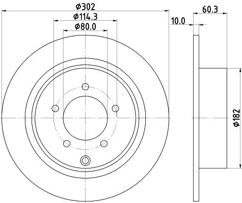 1x  MINTEX Brake Disc