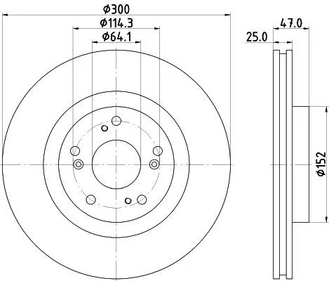 1x MINTEX MDC1936 Brake Disc