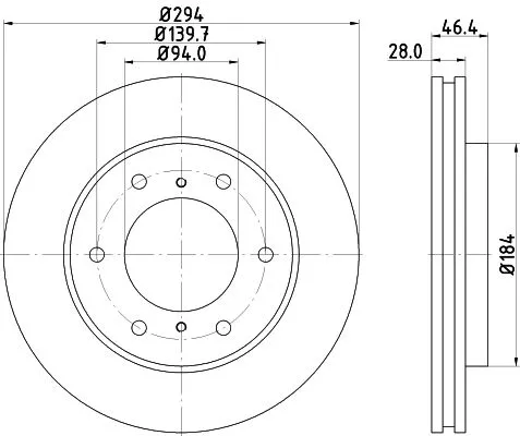 1x  MINTEX Brake Disc