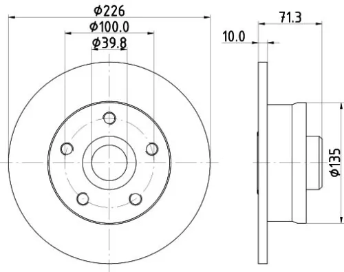 1x  MINTEX Brake Disc