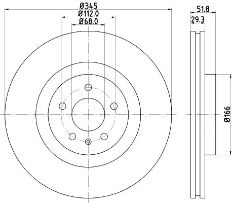 1x  MINTEX Brake Disc