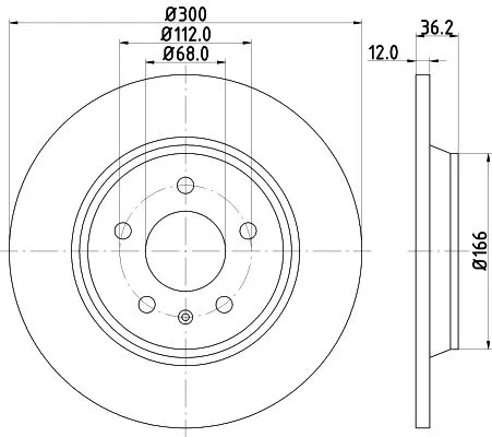 1x  MINTEX Brake Disc