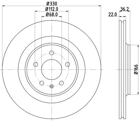 1x  MINTEX Brake Disc