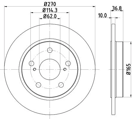 1x  MINTEX Brake Disc