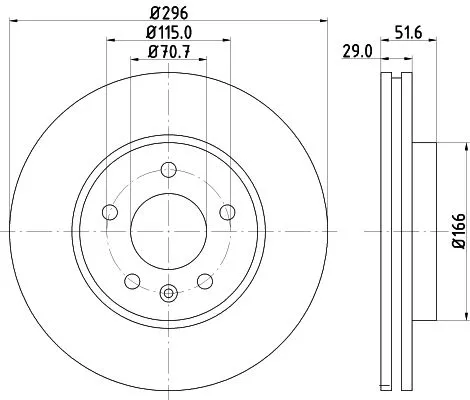 1x MINTEX MDC2019 Brake Disc