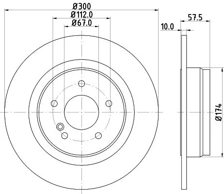 1x  MINTEX Brake Disc