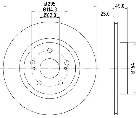 MINTEX MINTEX (MDC2028) 1x  MINTEX Brake Disc 