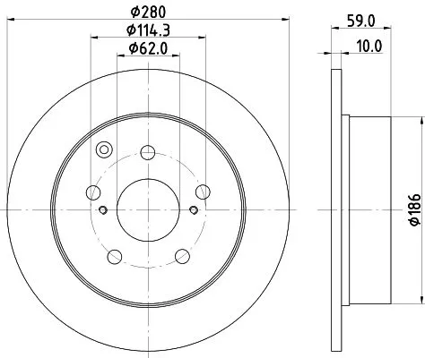 1x  MINTEX Brake Disc