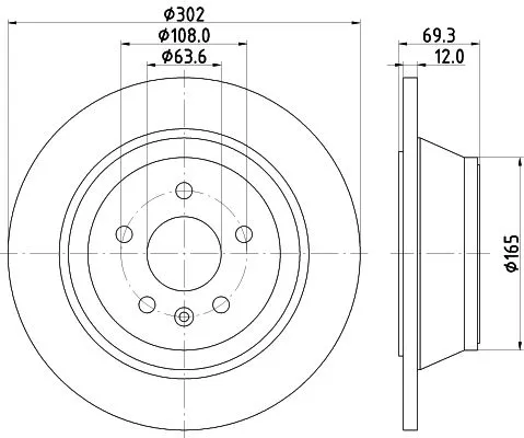 1x  MINTEX Brake Disc