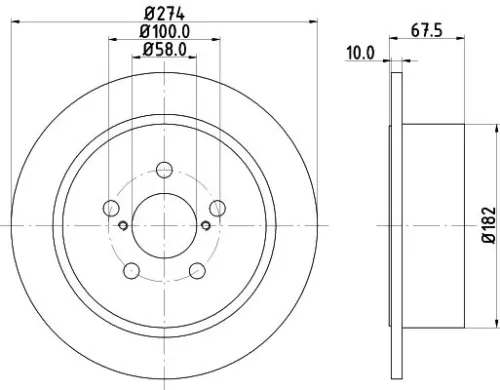 1x  MINTEX Brake Disc