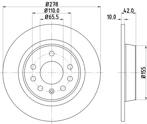 1x  MINTEX Brake Disc