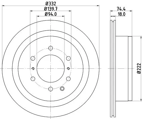 1x  MINTEX Brake Disc