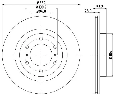 1x  MINTEX Brake Disc