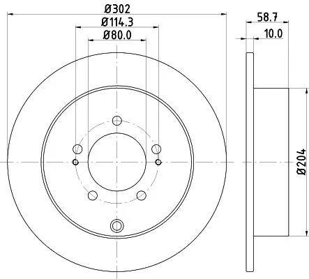 1x  MINTEX Brake Disc