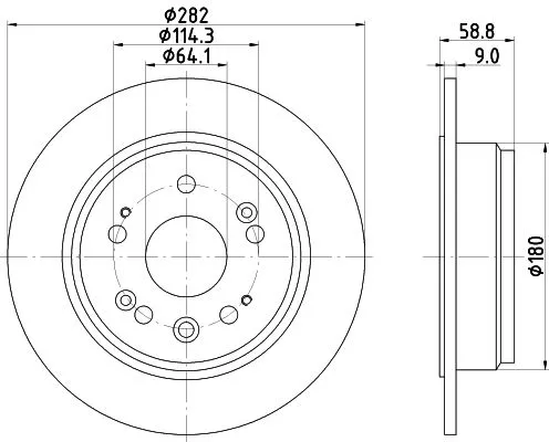 1x  MINTEX Brake Disc