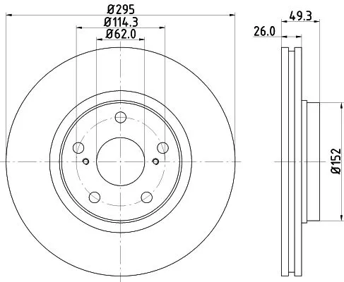 1x  MINTEX Brake Disc