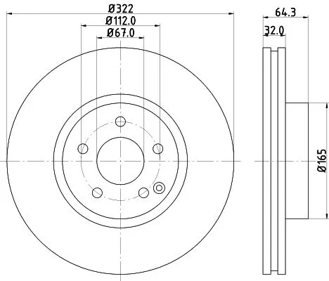 1x  MINTEX Brake Disc