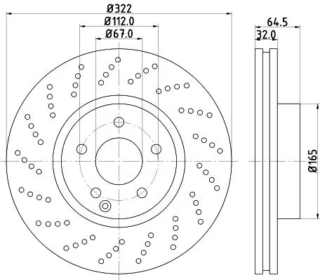 1x  MINTEX Brake Disc