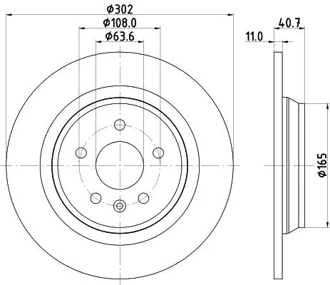 1x MINTEX MDC2054 Brake Disc