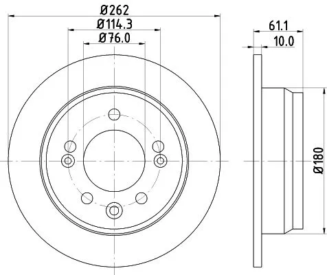1x  MINTEX Brake Disc