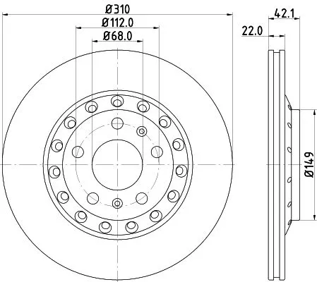 1x  MINTEX Brake Disc