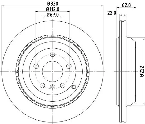 1x  MINTEX Brake Disc