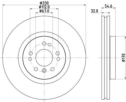 1x  MINTEX Brake Disc