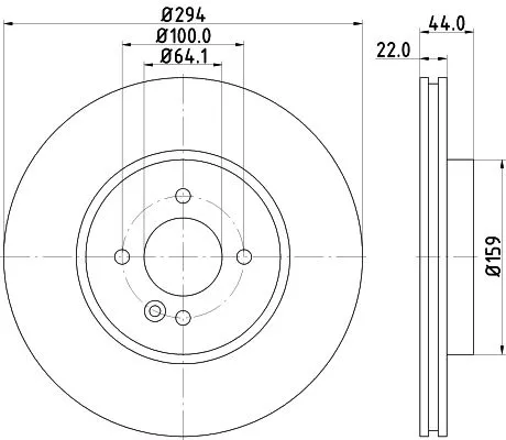 1x MINTEX MDC2083 Brake Disc