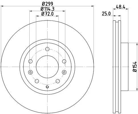 1x  MINTEX Brake Disc