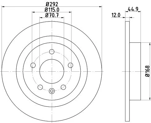 1x  MINTEX Brake Disc