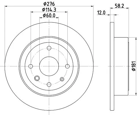 1x  MINTEX Brake Disc