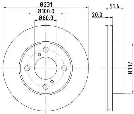 1x  MINTEX Brake Disc