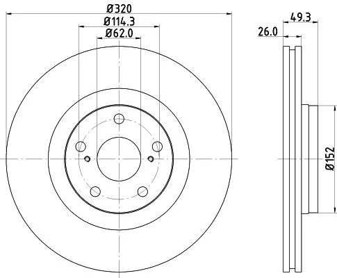MINTEX MINTEX MDC2168 1x MINTEX MDC2168 Brake Disc 