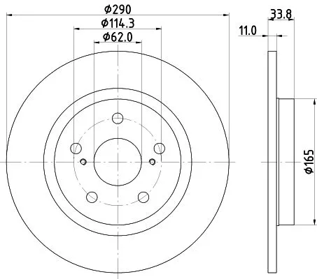 1x  MINTEX Brake Disc