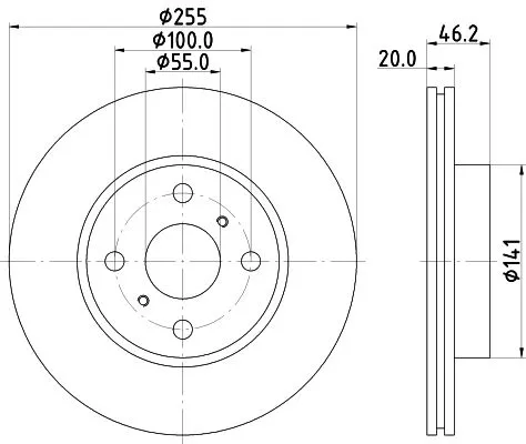 1x  MINTEX Brake Disc